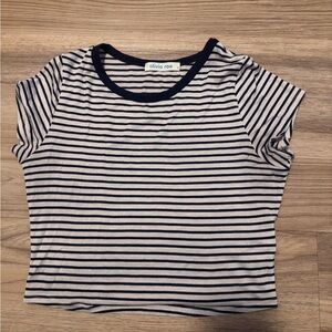 Olivia Rae Navy and White Striped Tee